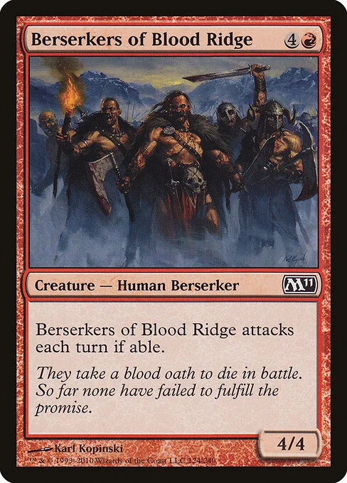 Berserkers of Blood Ridge, carta Magic di tipo Creature — Human Berserker illustrata da Karl Kopinski
