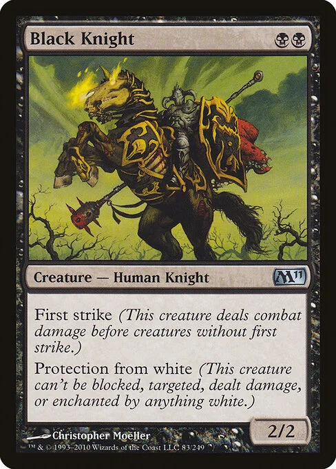 Black Knight, carta Magic di tipo Creature — Human Knight illustrata da Christopher Moeller