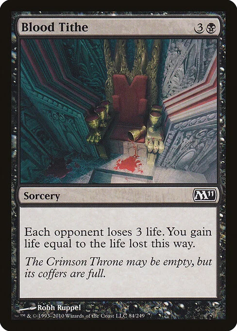 Blood Tithe, carta Magic di tipo Sorcery illustrata da Robh Ruppel