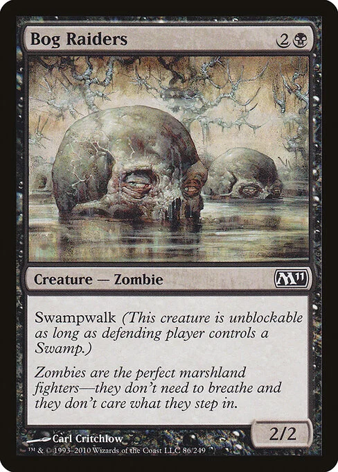 Bog Raiders, carta Magic di tipo Creature — Zombie illustrata da Carl Critchlow