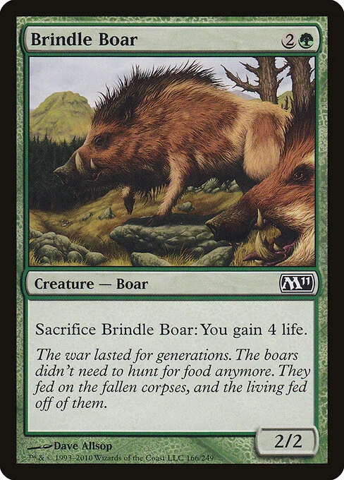 Brindle Boar, carta Magic di tipo Creature — Boar illustrata da Dave Allsop