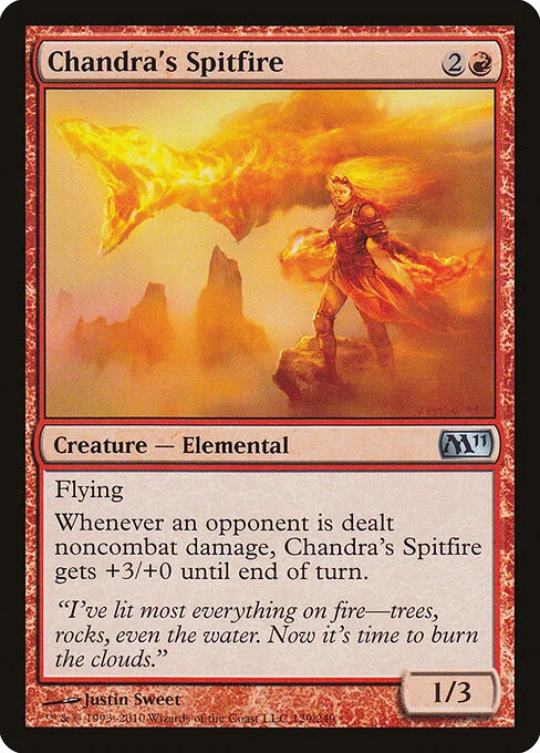 Chandra's Spitfire, carta Magic di tipo Creature — Elemental illustrata da Justin Sweet