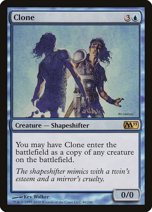 Clone, carta Magic di tipo Creature — Shapeshifter illustrata da Kev Walker