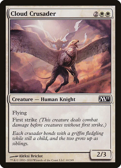 Cloud Crusader, carta Magic di tipo Creature — Human Knight illustrata da Aleksi Briclot