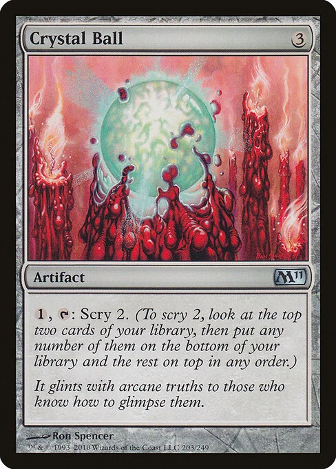 Crystal Ball, carta Magic di tipo Artifact illustrata da Ron Spencer