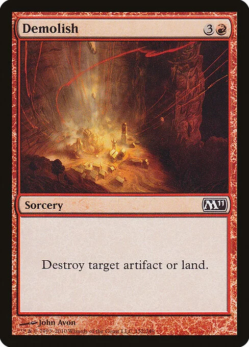 Demolish, carta Magic di tipo Sorcery illustrata da John Avon
