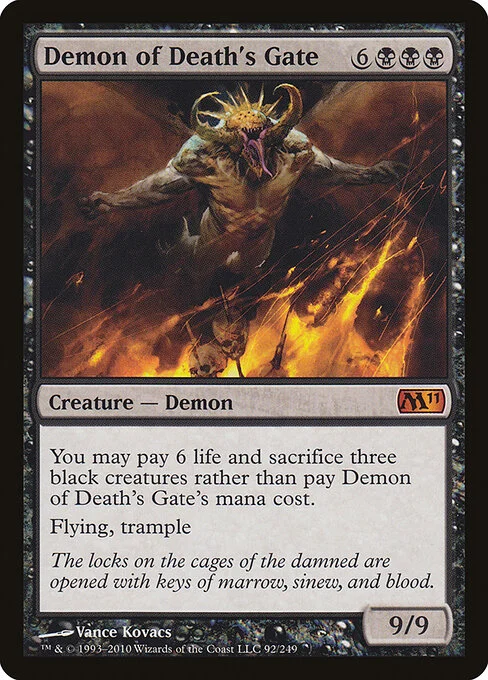Demon of Death's Gate, carta Magic di tipo Creature — Demon illustrata da Vance Kovacs