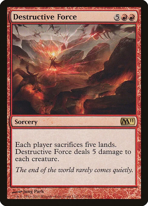 Destructive Force, carta Magic di tipo Sorcery illustrata da Jung Park