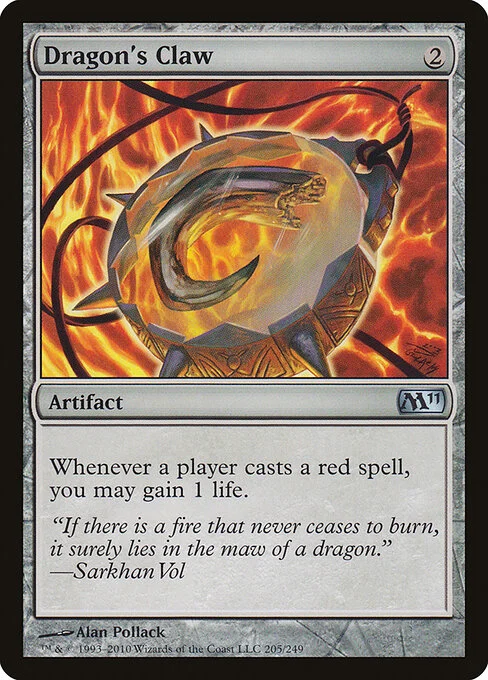 Dragon's Claw, carta Magic di tipo Artifact illustrata da Alan Pollack
