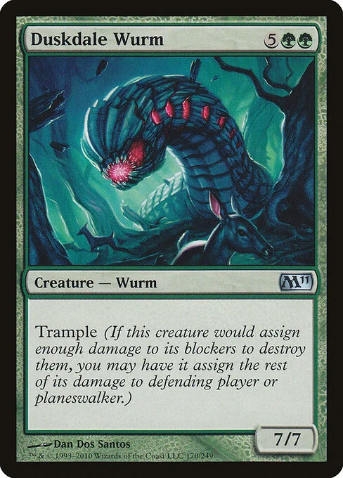 Duskdale Wurm, carta Magic di tipo Creature — Wurm illustrata da Dan Dos Santos