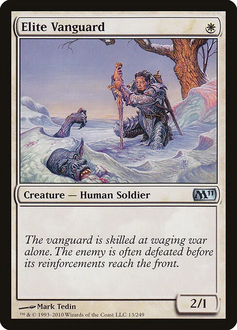Elite Vanguard, carta Magic di tipo Creature — Human Soldier illustrata da Mark Tedin