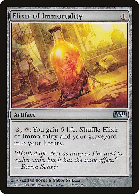 Elixir of Immortality, carta Magic di tipo Artifact illustrata da Zoltan Boros & Gabor Szikszai