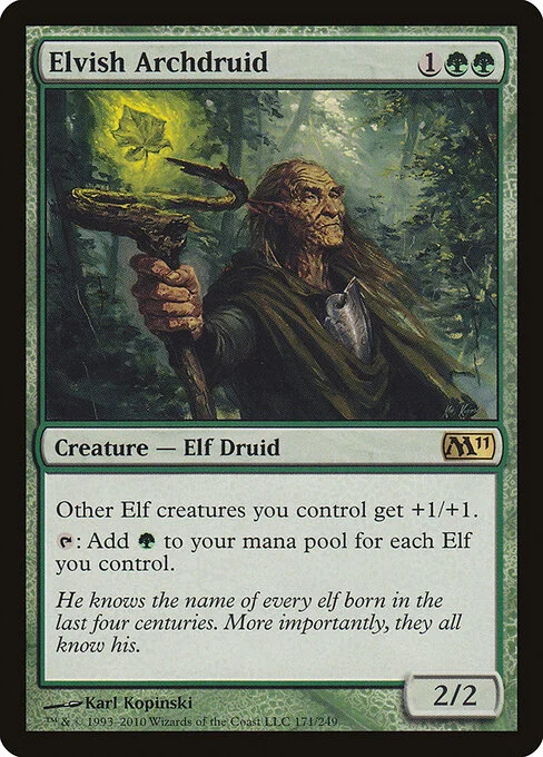 Elvish Archdruid, carta Magic di tipo Creature — Elf Druid illustrata da Karl Kopinski