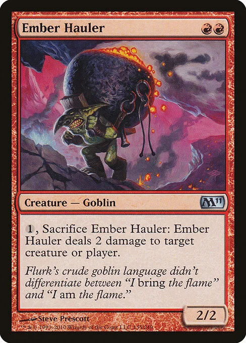 Ember Hauler, carta Magic di tipo Creature — Goblin illustrata da Steve Prescott