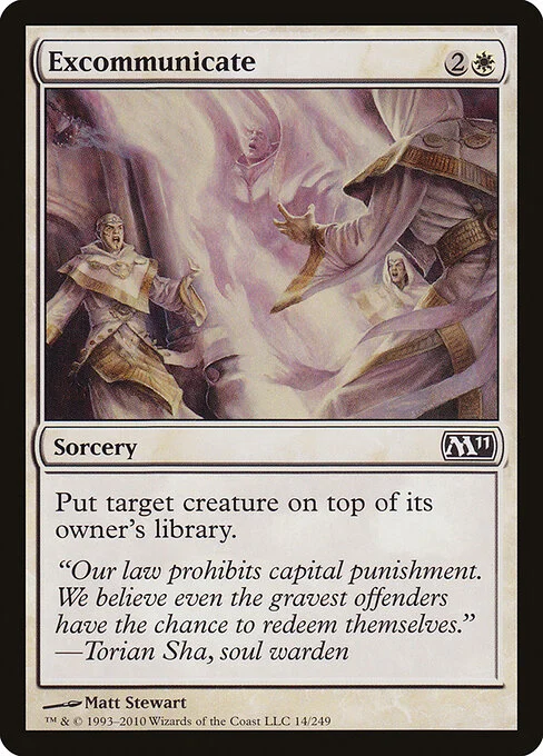 Excommunicate, carta Magic di tipo Sorcery illustrata da Matt Stewart