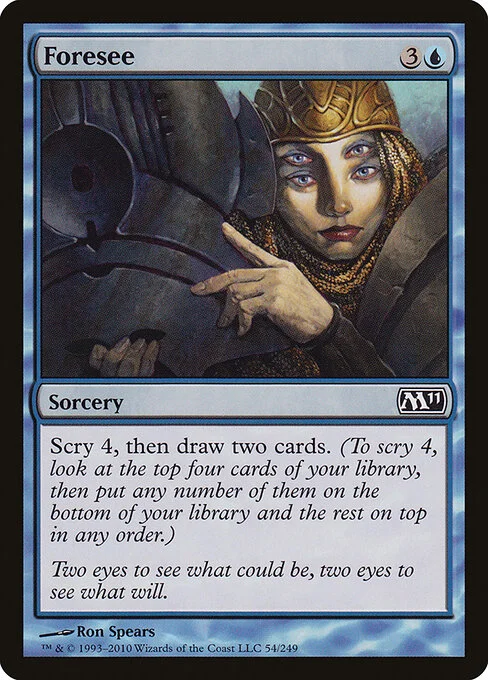 Foresee, carta Magic di tipo Sorcery illustrata da Ron Spears