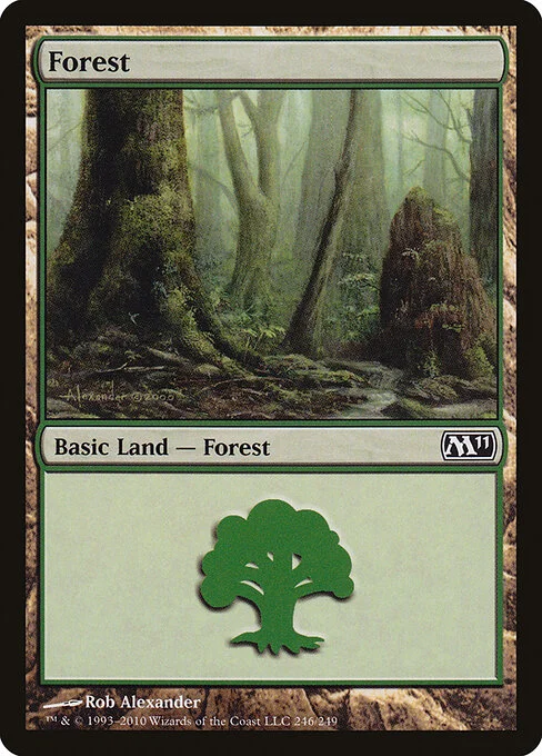 Forest, carta Magic di tipo Basic Land — Forest illustrata da Rob Alexander