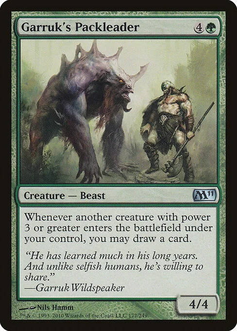 Garruk's Packleader, carta Magic di tipo Creature — Beast illustrata da Nils Hamm