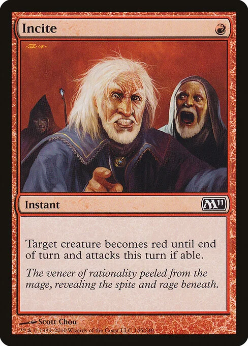 Incite, carta Magic di tipo Instant illustrata da Scott Chou