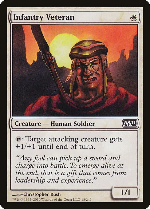 Infantry Veteran, carta Magic di tipo Creature — Human Soldier illustrata da Christopher Rush