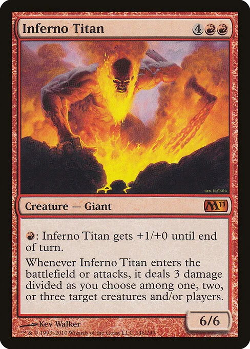 Inferno Titan, carta Magic di tipo Creature — Giant illustrata da Kev Walker