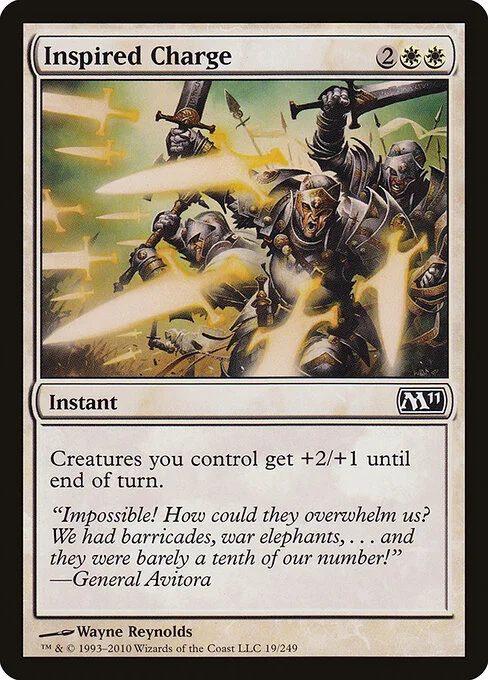 Inspired Charge, carta Magic di tipo Instant illustrata da Wayne Reynolds