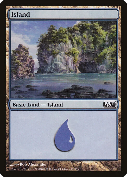 Island, carta Magic di tipo Basic Land — Island illustrata da Rob Alexander