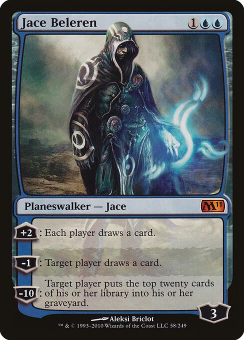 Jace Beleren, carta Magic di tipo Legendary Planeswalker — Jace illustrata da Aleksi Briclot