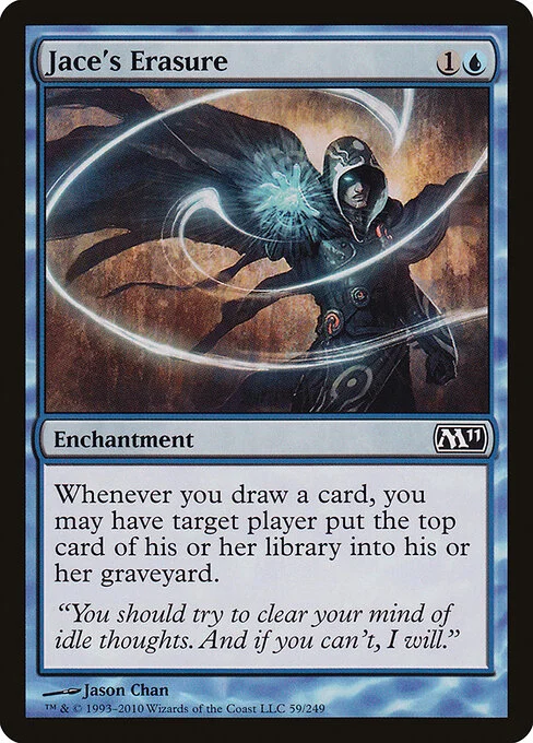 Jace's Erasure, carta Magic di tipo Enchantment illustrata da Jason Chan