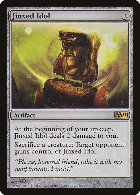 Jinxed Idol, carta Magic di tipo Artifact illustrata da jD