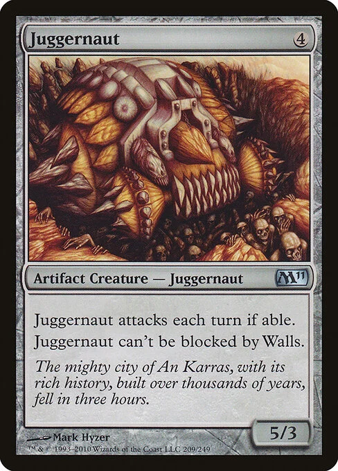 Juggernaut, carta Magic di tipo Artifact Creature — Juggernaut illustrata da Mark Hyzer