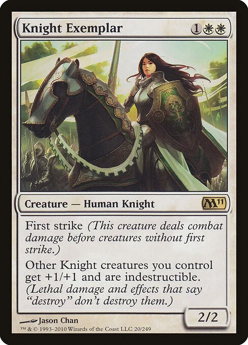 Knight Exemplar, carta Magic di tipo Creature — Human Knight illustrata da Jason Chan