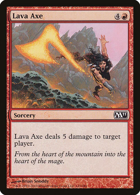 Lava Axe, carta Magic di tipo Sorcery illustrata da Brian Snõddy
