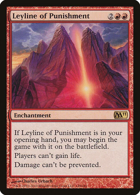 Leyline of Punishment, carta Magic di tipo Enchantment illustrata da Charles Urbach