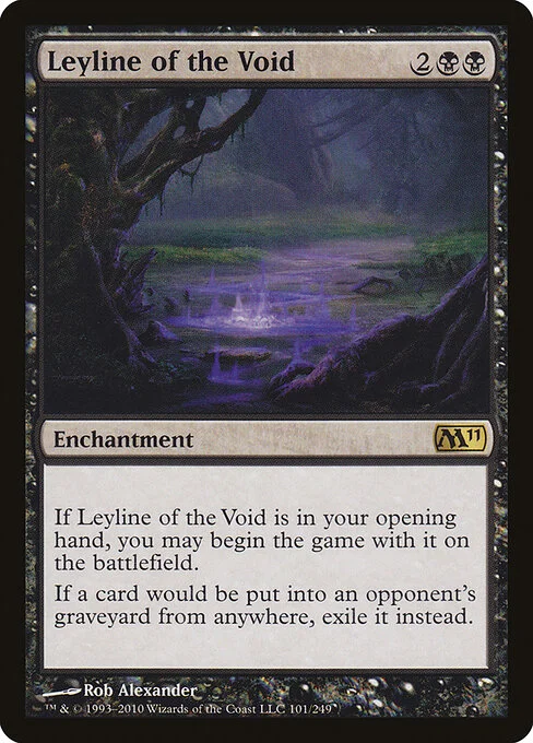 Leyline of the Void, carta Magic di tipo Enchantment illustrata da Rob Alexander