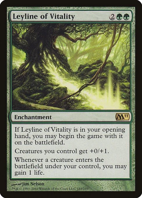 Leyline of Vitality, carta Magic di tipo Enchantment illustrata da Jim Nelson