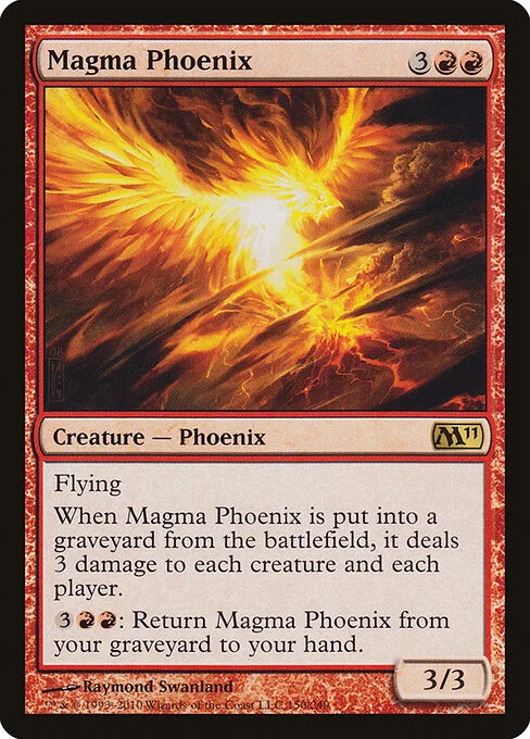 Magma Phoenix, carta Magic di tipo Creature — Phoenix illustrata da Raymond Swanland