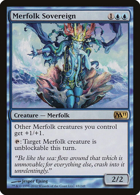 Merfolk Sovereign, carta Magic di tipo Creature — Merfolk Noble illustrata da Jesper Ejsing