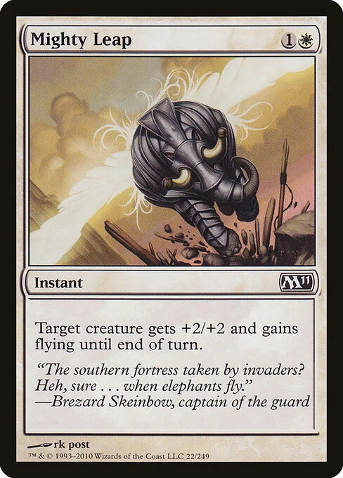 Mighty Leap, carta Magic di tipo Instant illustrata da rk post