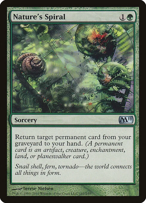 Nature's Spiral, carta Magic di tipo Sorcery illustrata da Terese Nielsen