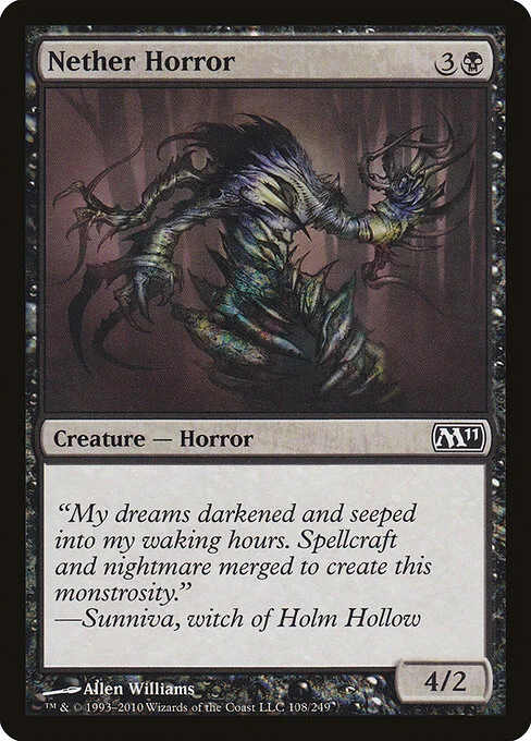 Nether Horror, carta Magic di tipo Creature — Horror illustrata da Allen Williams