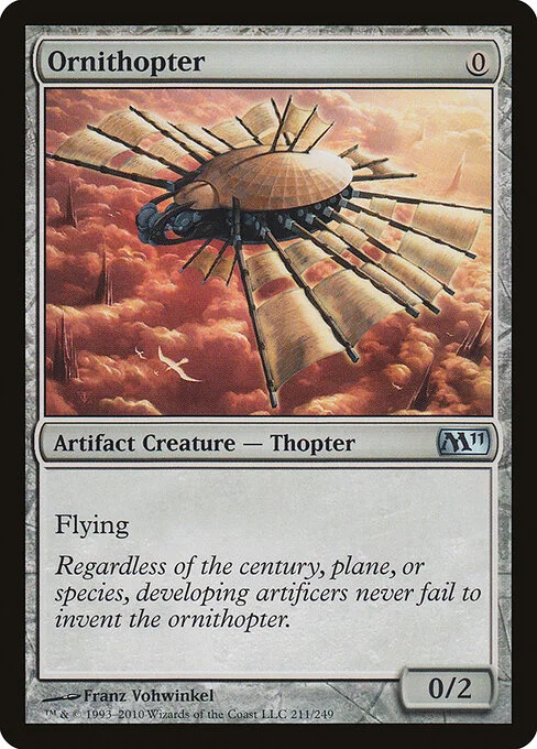 Ornithopter, carta Magic di tipo Artifact Creature — Thopter illustrata da Franz Vohwinkel
