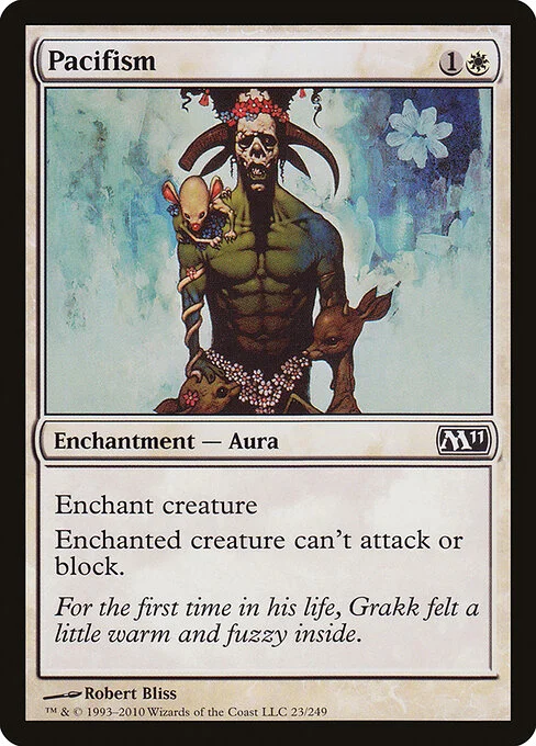 Pacifism, carta Magic di tipo Enchantment — Aura illustrata da Robert Bliss