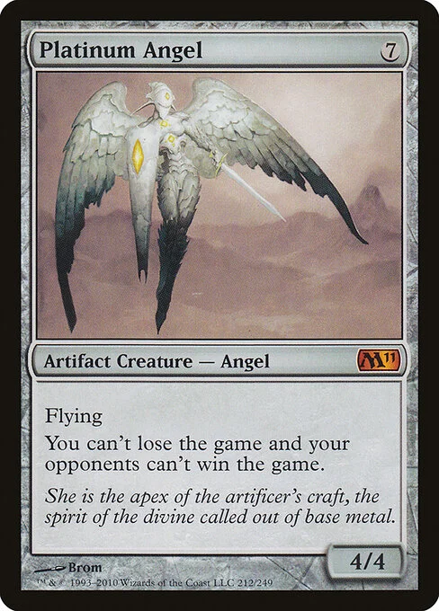Platinum Angel, carta Magic di tipo Artifact Creature — Angel illustrata da Brom