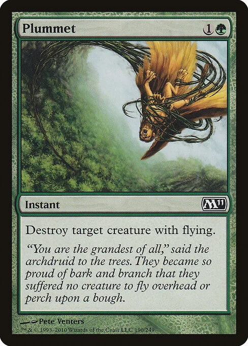 Plummet, carta Magic di tipo Instant illustrata da Pete Venters