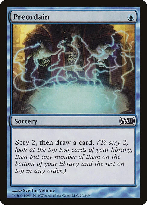 Preordain, carta Magic di tipo Sorcery illustrata da Svetlin Velinov