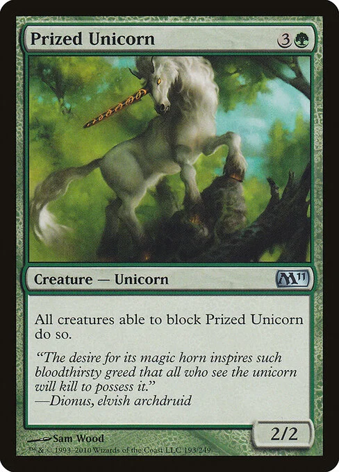 Prized Unicorn, carta Magic di tipo Creature — Unicorn illustrata da Sam Wood
