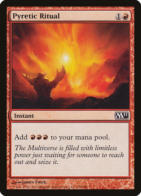 Pyretic Ritual, carta Magic di tipo Instant illustrata da James Paick