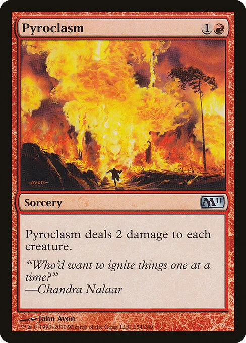 Pyroclasm, carta Magic di tipo Sorcery illustrata da John Avon