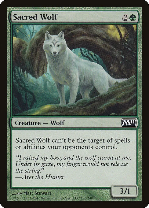 Sacred Wolf, carta Magic di tipo Creature — Wolf illustrata da Matt Stewart